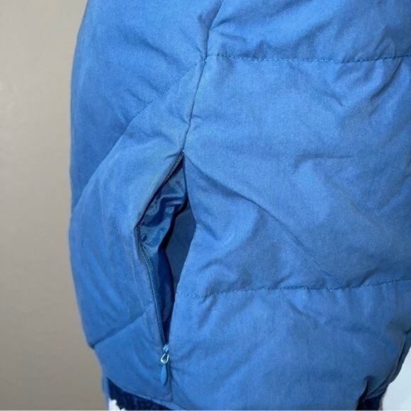 Pink Victoria’s Secret Blue Quilted Down Vest With Zipper Front Womens Sz XS/S - Picture 9 of 13